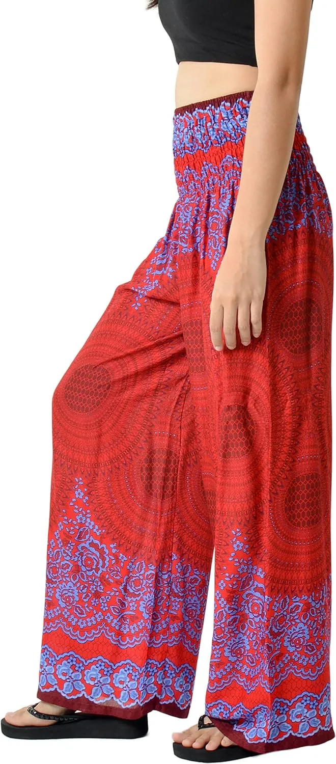 Orient Trail Open Ankle Wide Leg Harem Pants with Pocket -Yoga Flowy Pants for Women US Size 0-24