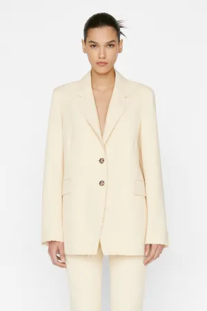 Oversized Raw Edge Blazer Butter