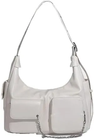 Punk Purse Designer Purses for Women Chic Shoulder Bag Large Commute Tote Trendy Cool Hobo Bag Crossbody Purse with Zipper