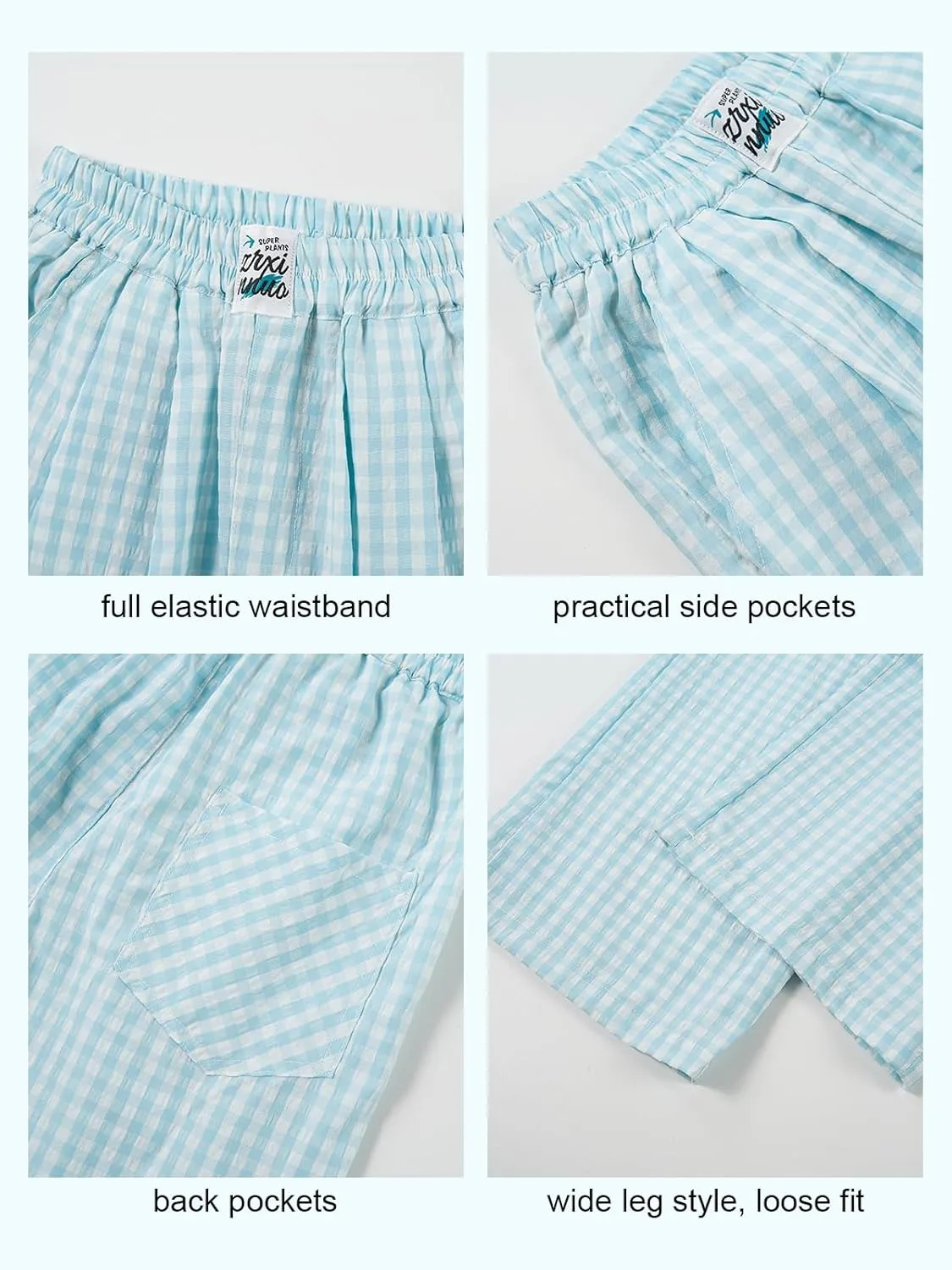 Rolanko Girls Wide Leg Pants Flowy Loose Fit Palazzo Pants for Girls Kids Linen Trousers Casual Beach 6-14Y