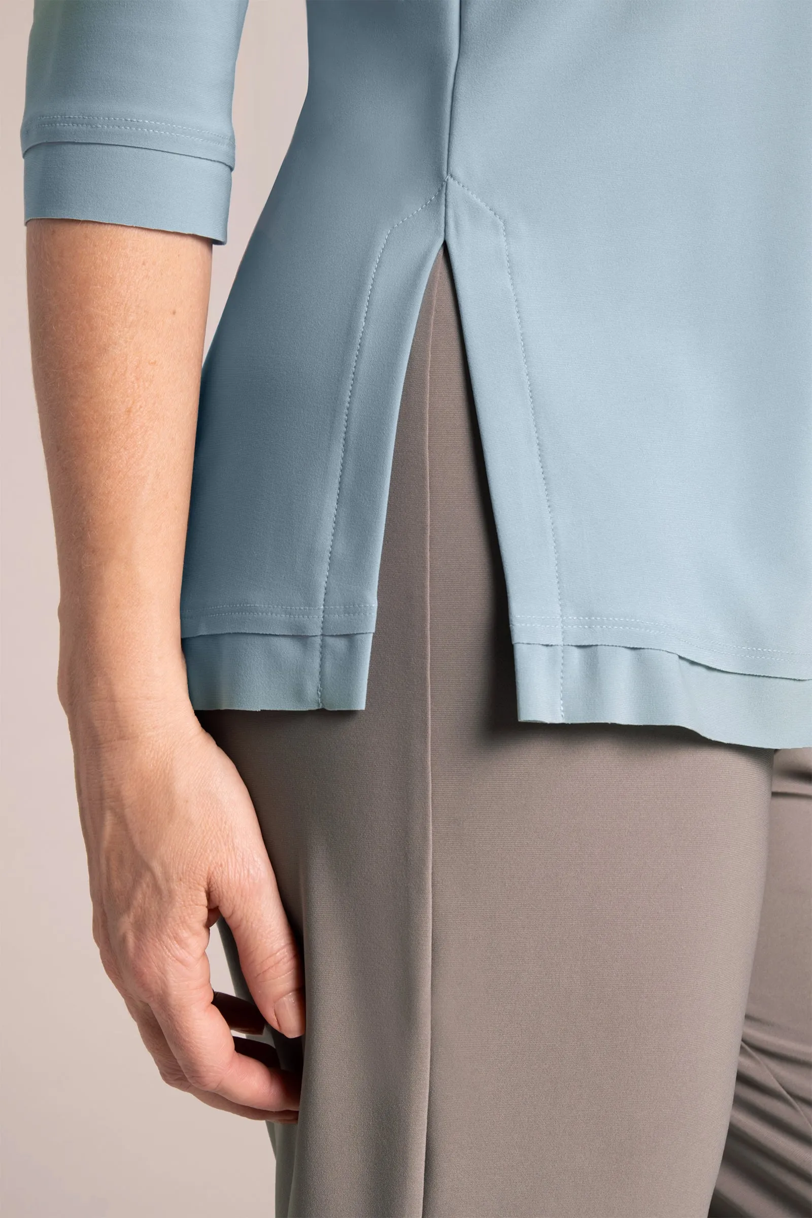 Splice V-Neck Go To Top | Stone Blue