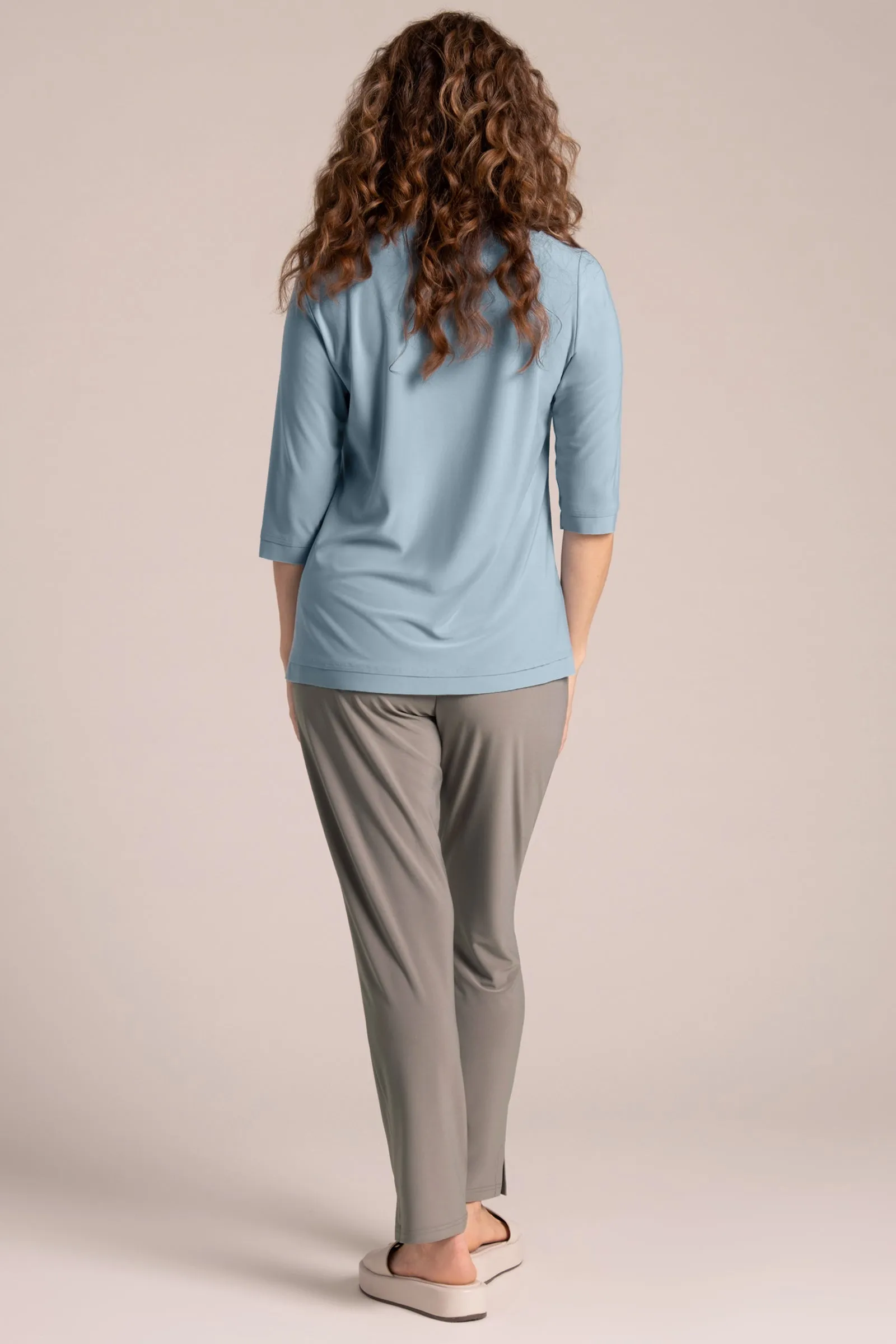 Splice V-Neck Go To Top | Stone Blue