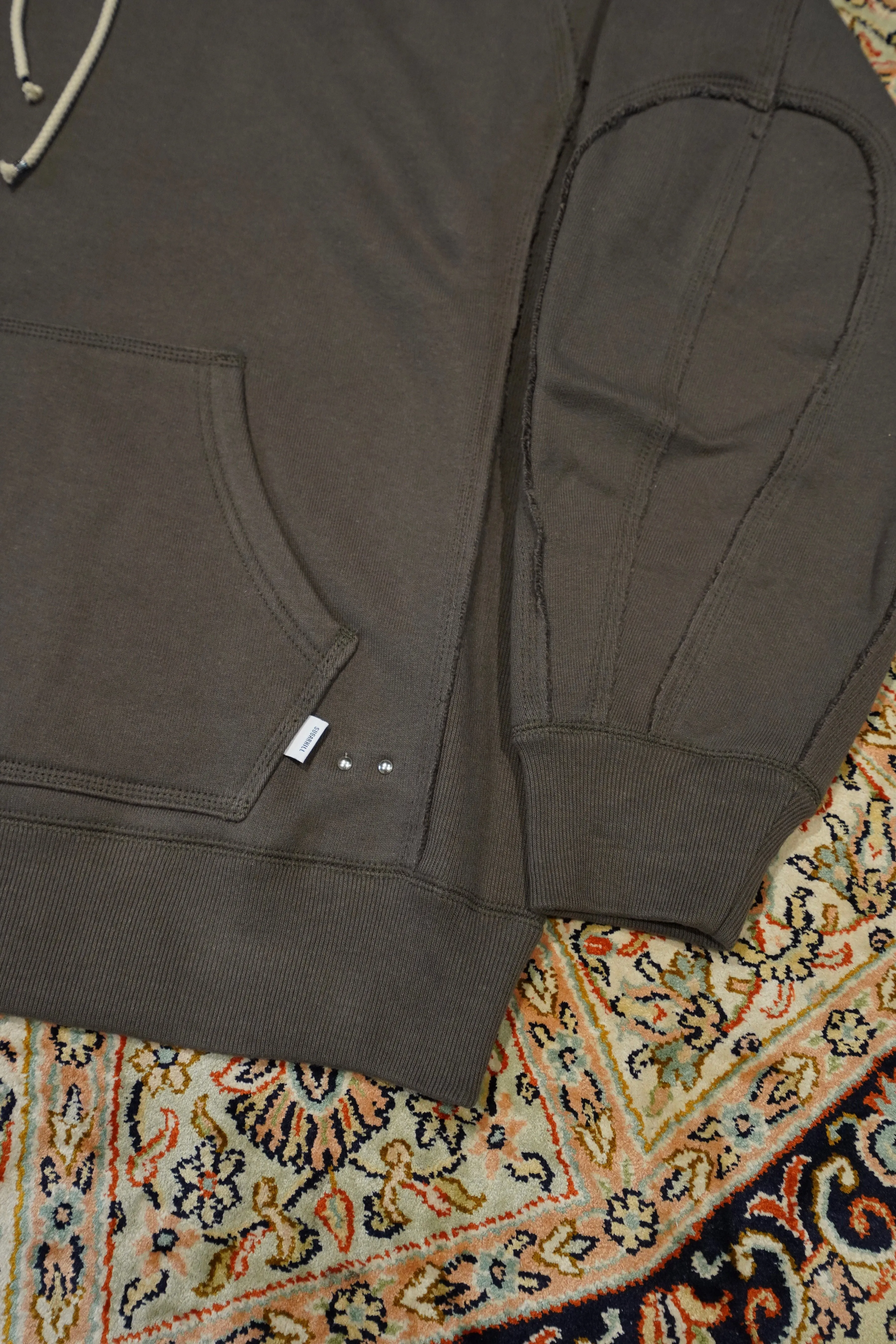 SUGARHILL RAW EDGE HOODIE (CHARCOAL BLACK)
