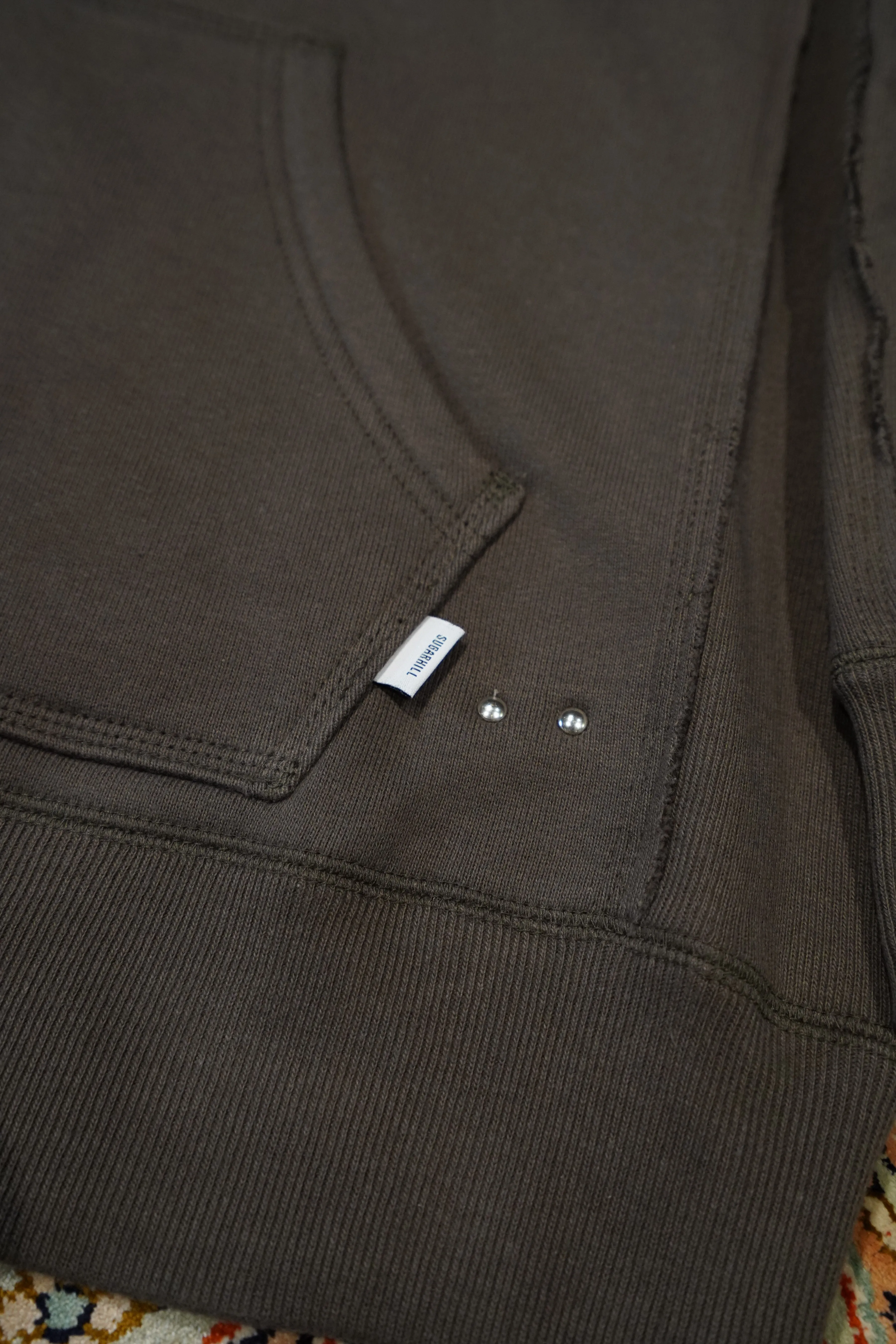 SUGARHILL RAW EDGE HOODIE (CHARCOAL BLACK)