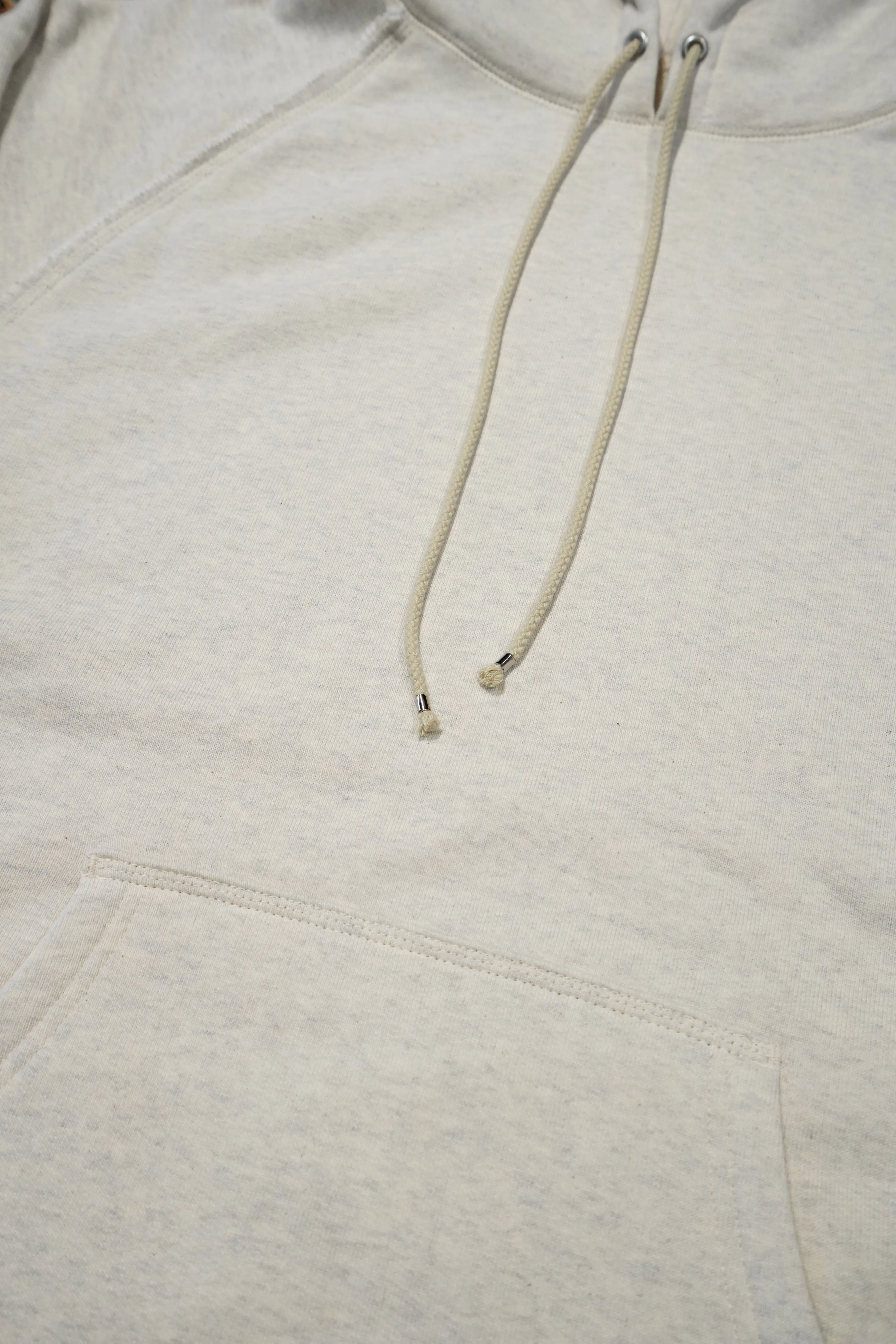 SUGARHILL RAW EDGE HOODIE (HEATHER WHITE)