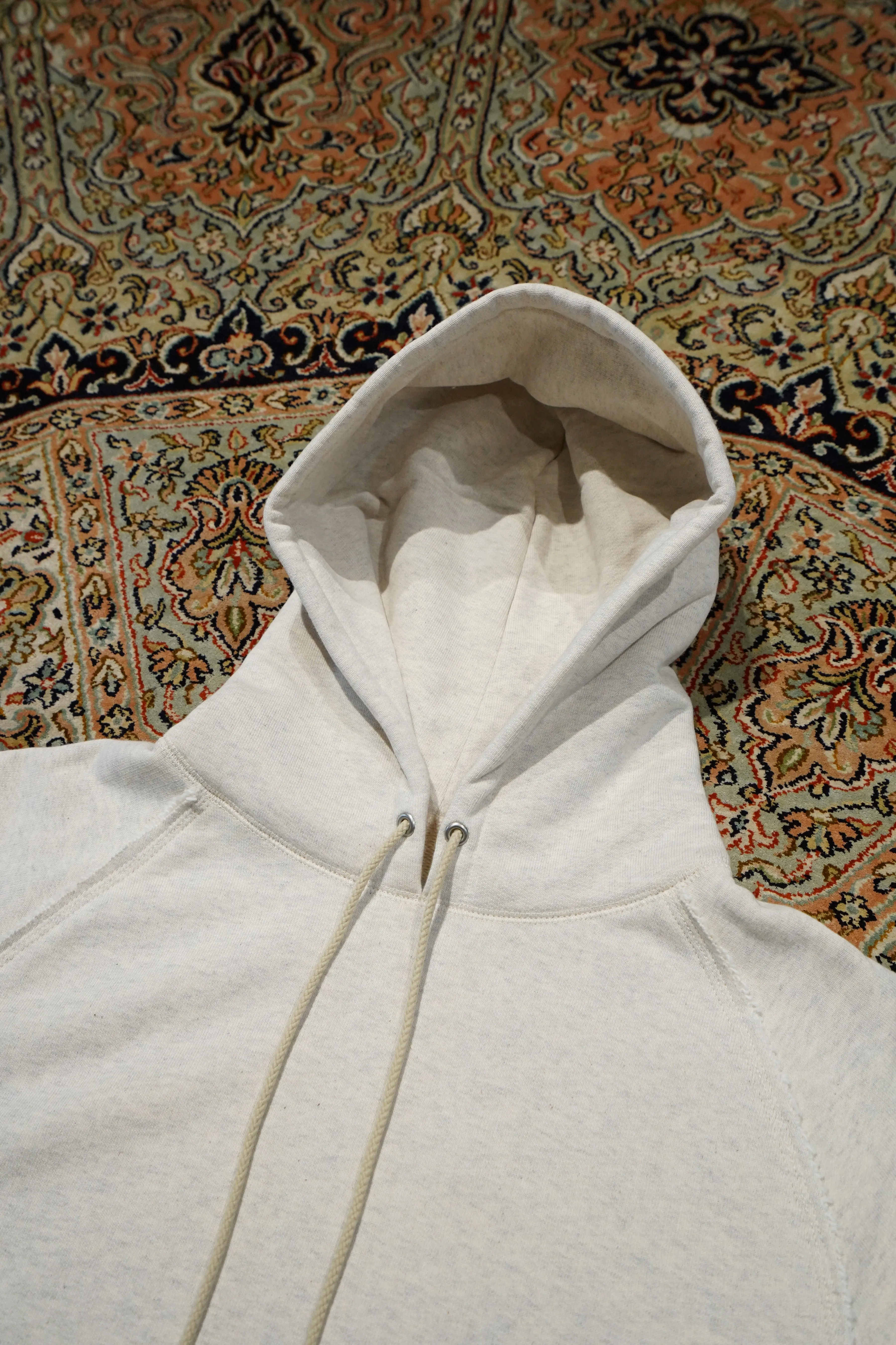 SUGARHILL RAW EDGE HOODIE (HEATHER WHITE)