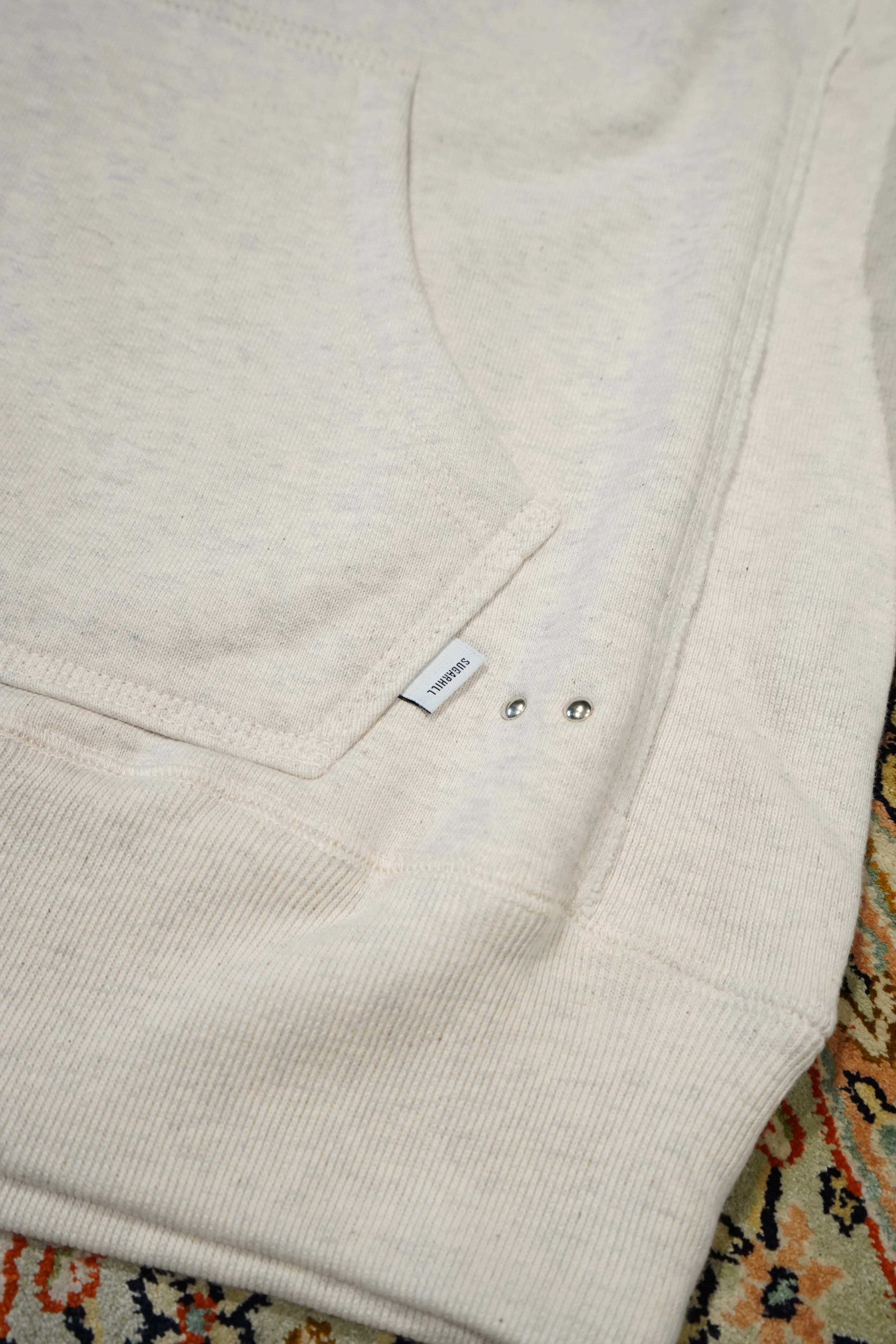 SUGARHILL RAW EDGE HOODIE (HEATHER WHITE)