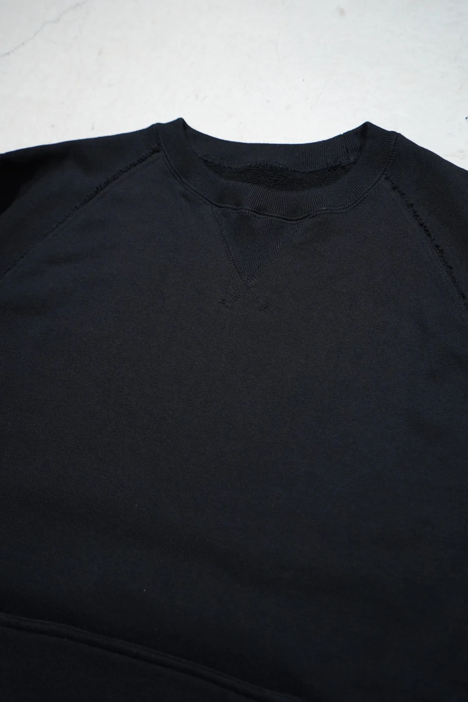 SUGARHILL RAW EDGE SWEAT SHIRT(BLACK)