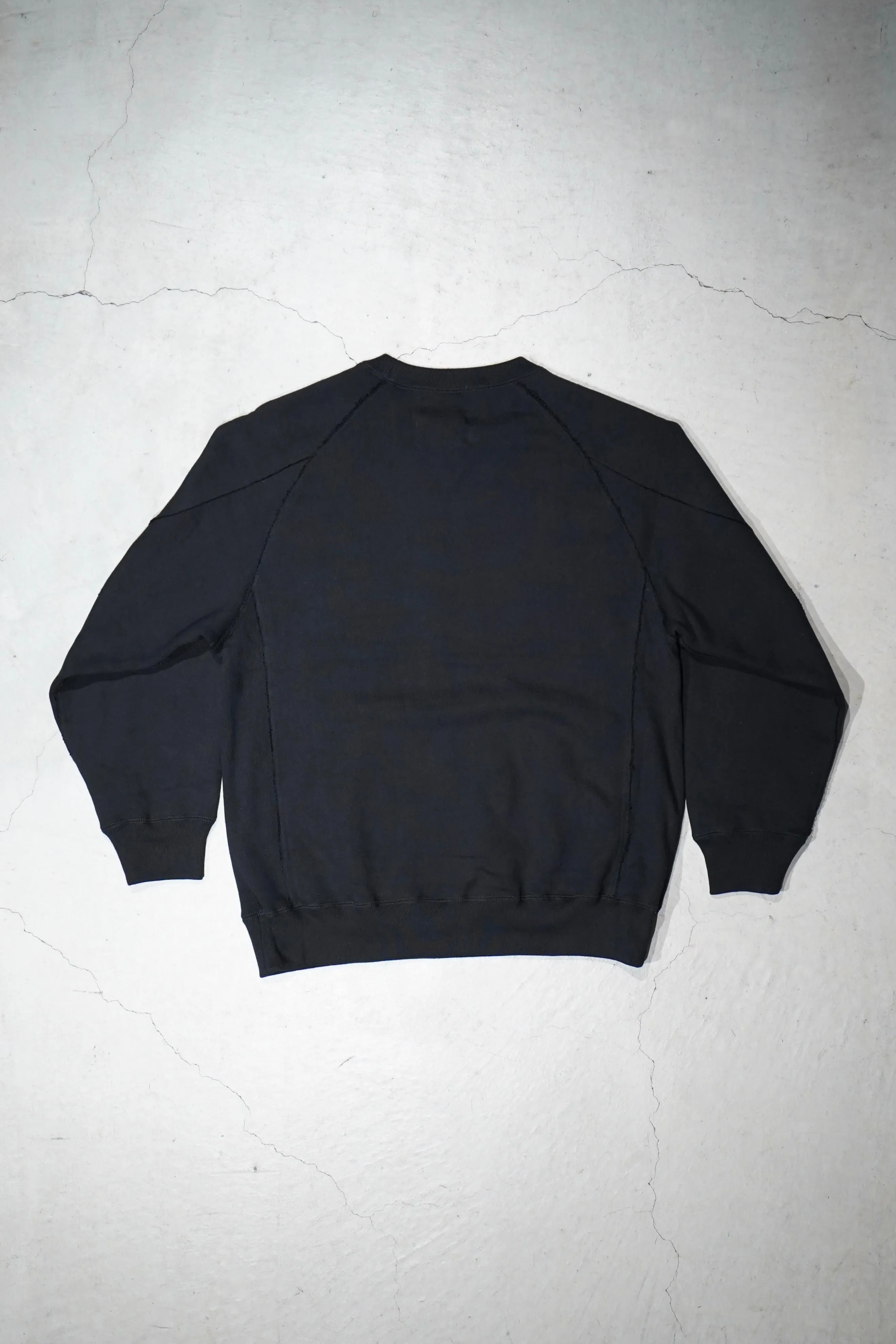 SUGARHILL RAW EDGE SWEAT SHIRT(BLACK)