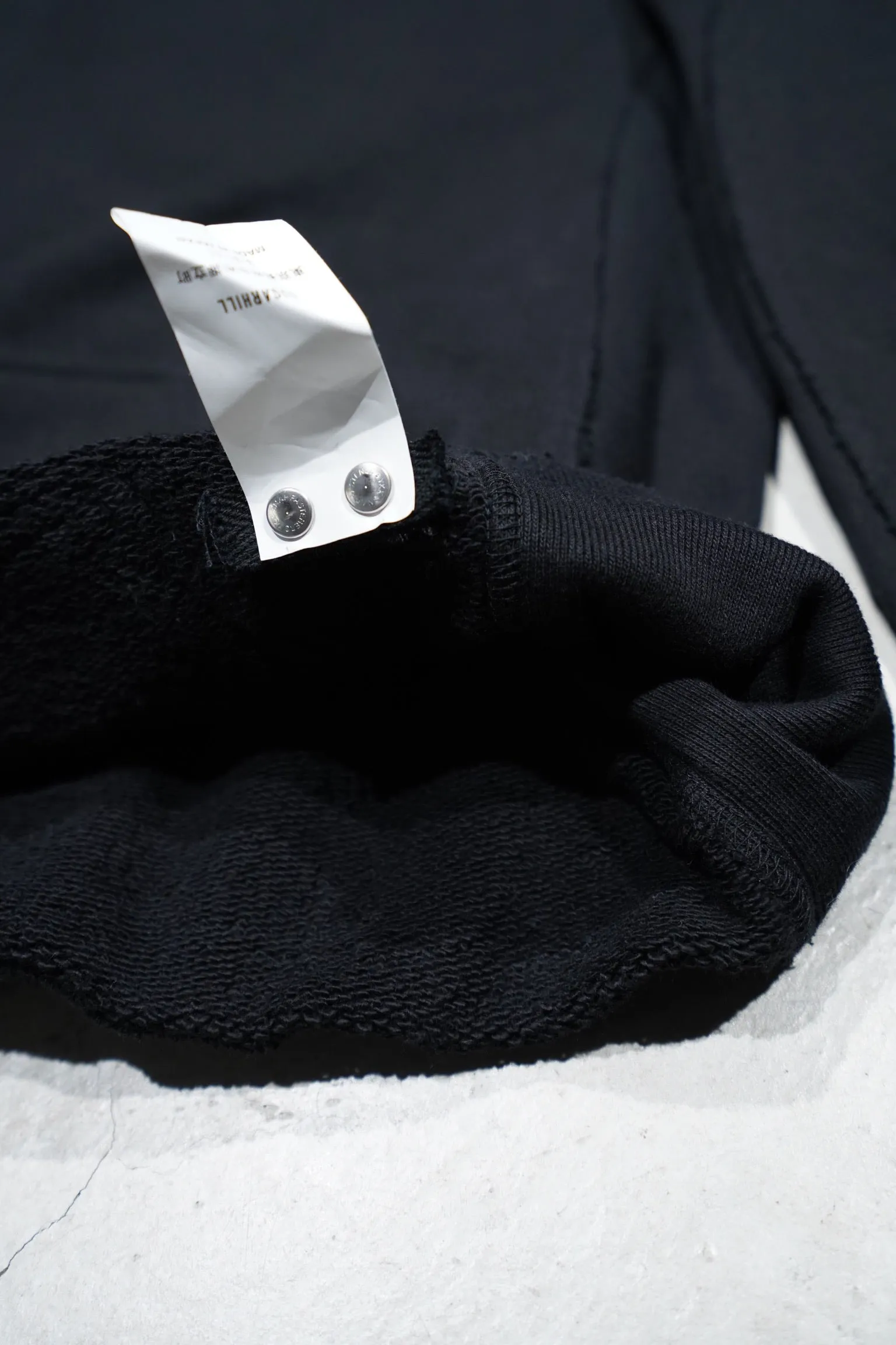 SUGARHILL RAW EDGE SWEAT SHIRT(BLACK)