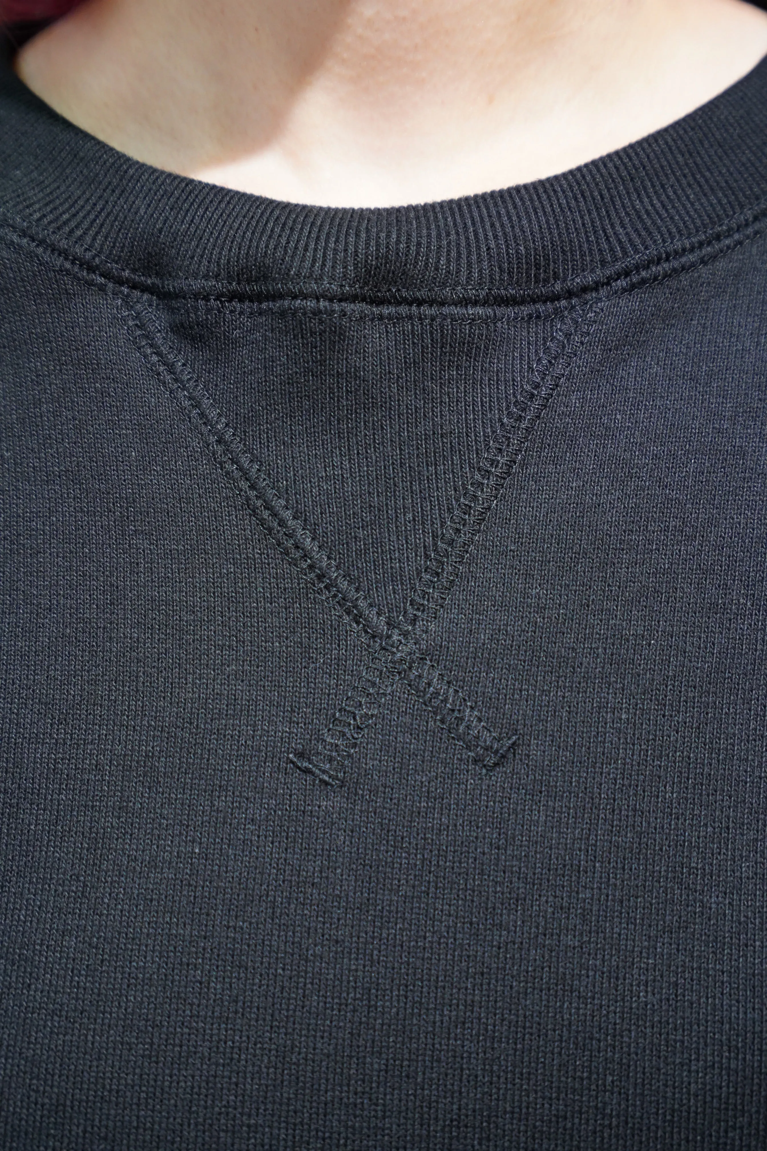 SUGARHILL RAW EDGE SWEAT SHIRT(BLACK)