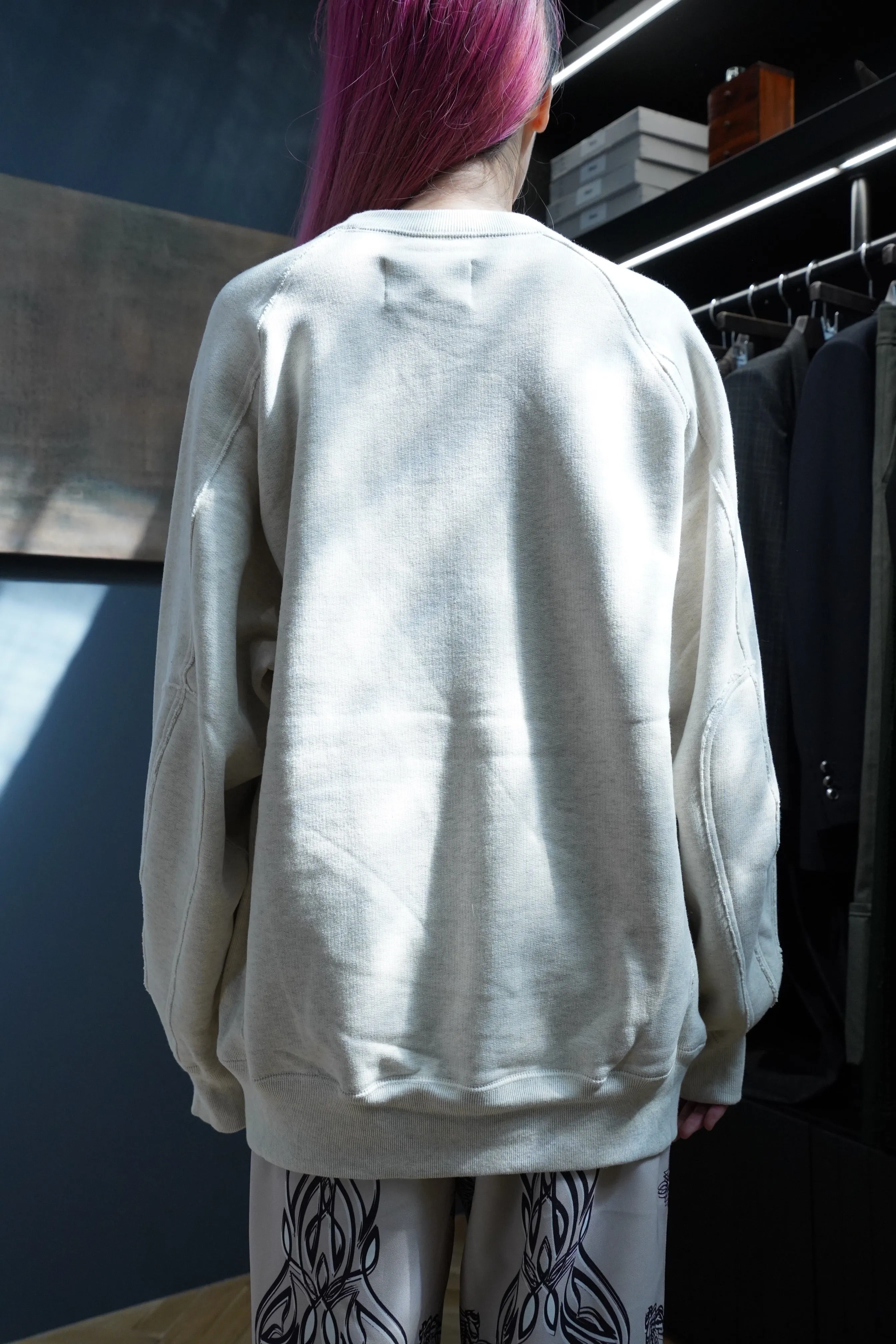 SUGARHILL RAW EDGE SWEAT SHIRT(WHITE)