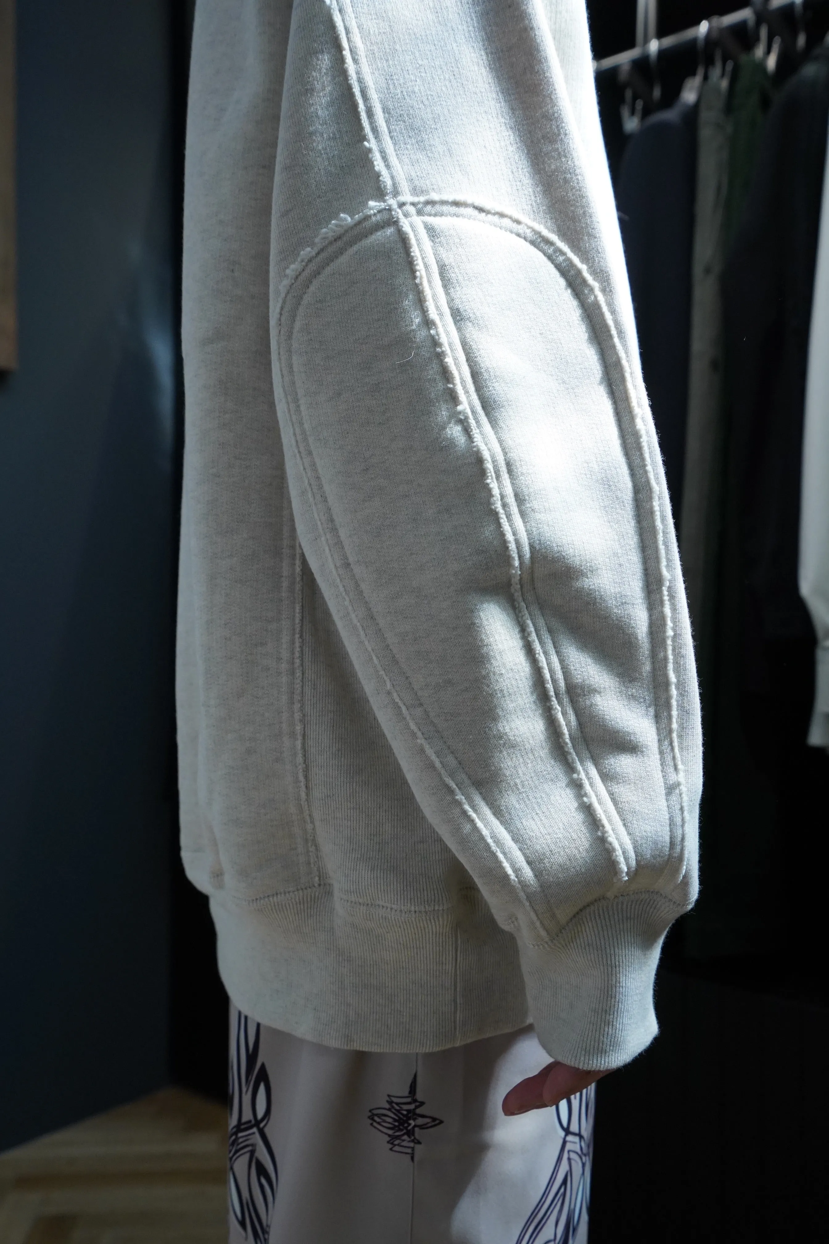 SUGARHILL RAW EDGE SWEAT SHIRT(WHITE)