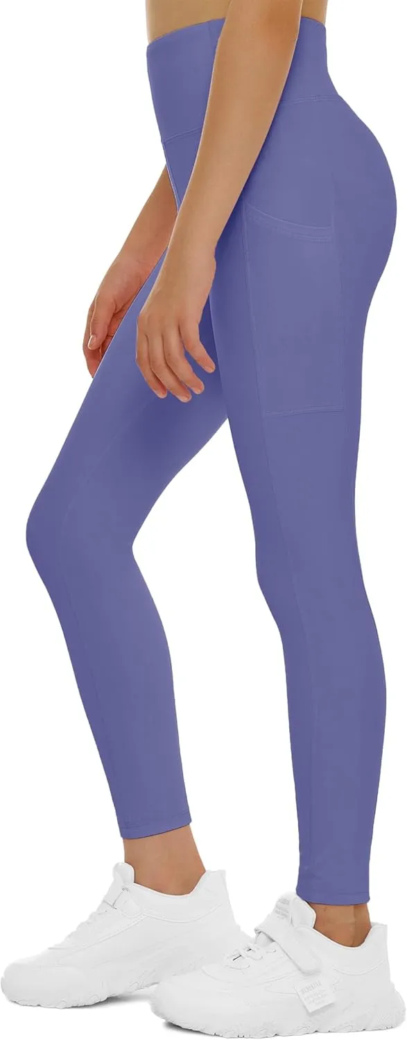 THE GYM PEOPLE Girls Workout Leggings Kids High Waist Stretch Athletic Dance Yoga Pants with Pockets