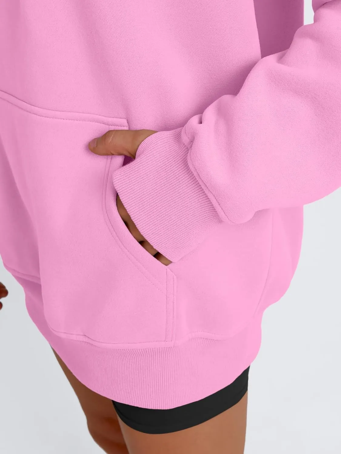 Trendy Queen Womens Oversized Sweatshirts Quarter Zip Pullover Long Sleeve Fall Fashion 2025 Winter Clothes Thumb Holes