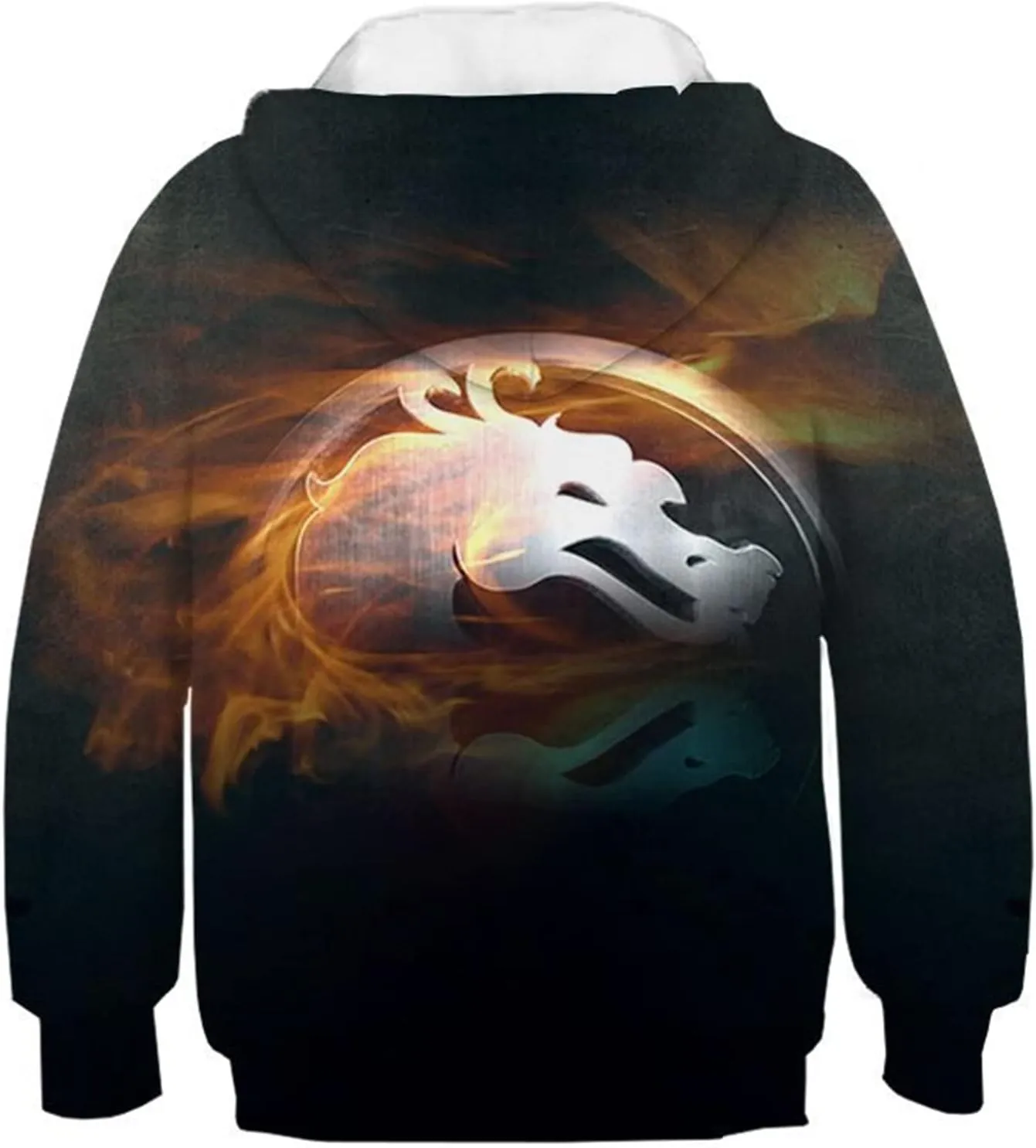 Unisex Casual Sweatshirts Realistic 3D Print Hoodies Boys Novelty Fleece Liner Pullover Tops