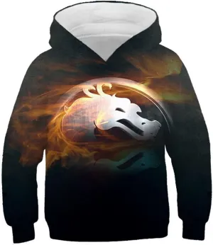 Unisex Casual Sweatshirts Realistic 3D Print Hoodies Boys Novelty Fleece Liner Pullover Tops