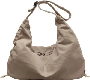 Vintage Soft Large Capacity Tote Bag Canvas Bag Casual Crossbody Bag Shoulder Handbag Purse Satchel Chic Hobo Bag For Women