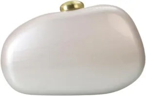 Women Elegant Acrylic Stone Shape Chain Crossbody Bag Chic Marble Shell Purse Wedding Handbag for Banquet Party