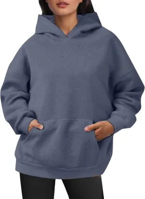 Women's Hoodies Pullover Sweatshirt Oversized Long Sleeve Comfy Fleece Casual Basic Sweatshirts 2024 Fall Outfits