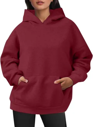 Women's Hoodies Pullover Sweatshirt Oversized Long Sleeve Comfy Fleece Casual Basic Sweatshirts 2024 Fall Outfits