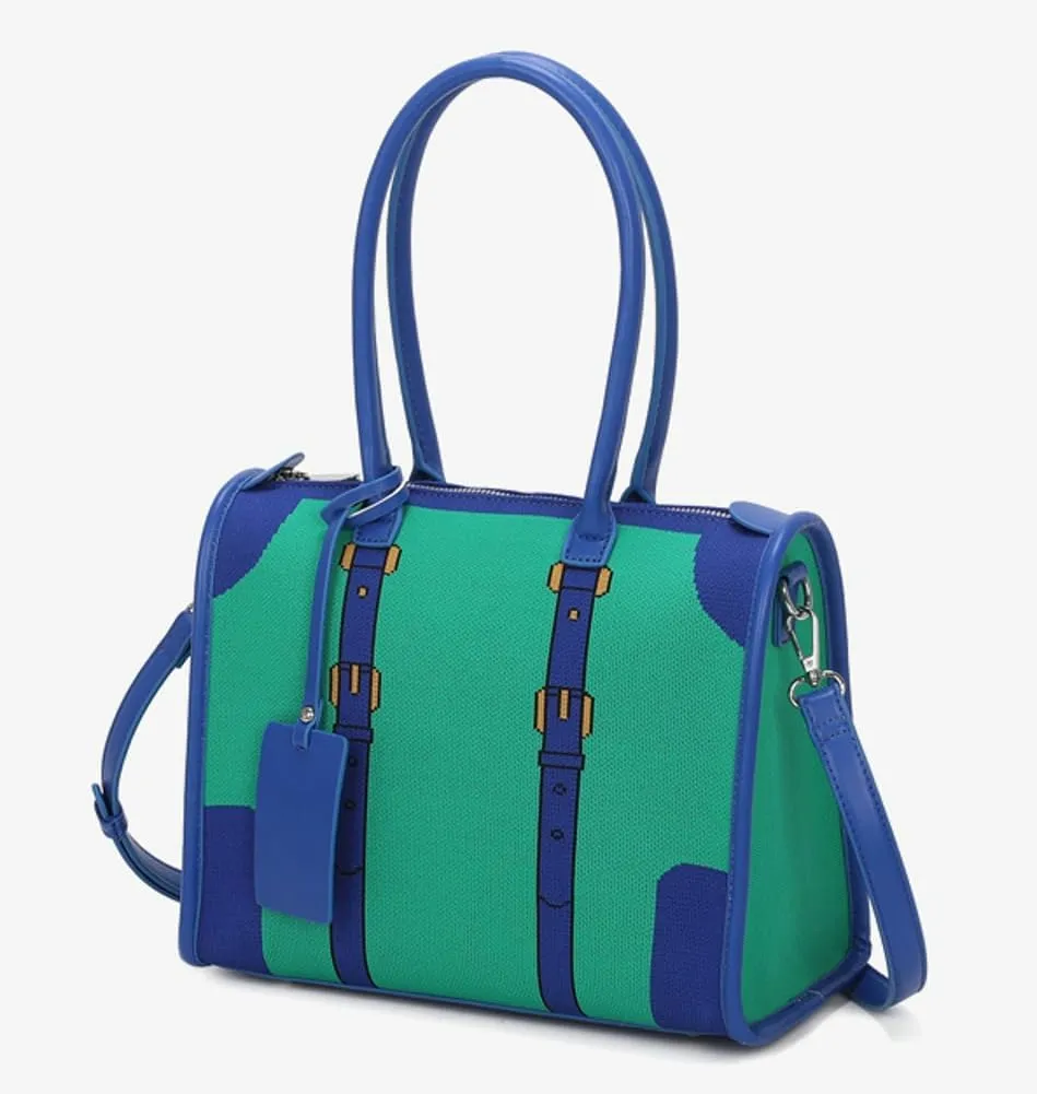 Womens Knitted Tote Bag Y2k PU Leather Shoulder Bag Chic Crossbody Purse Large Top Handle Satchel Handbag