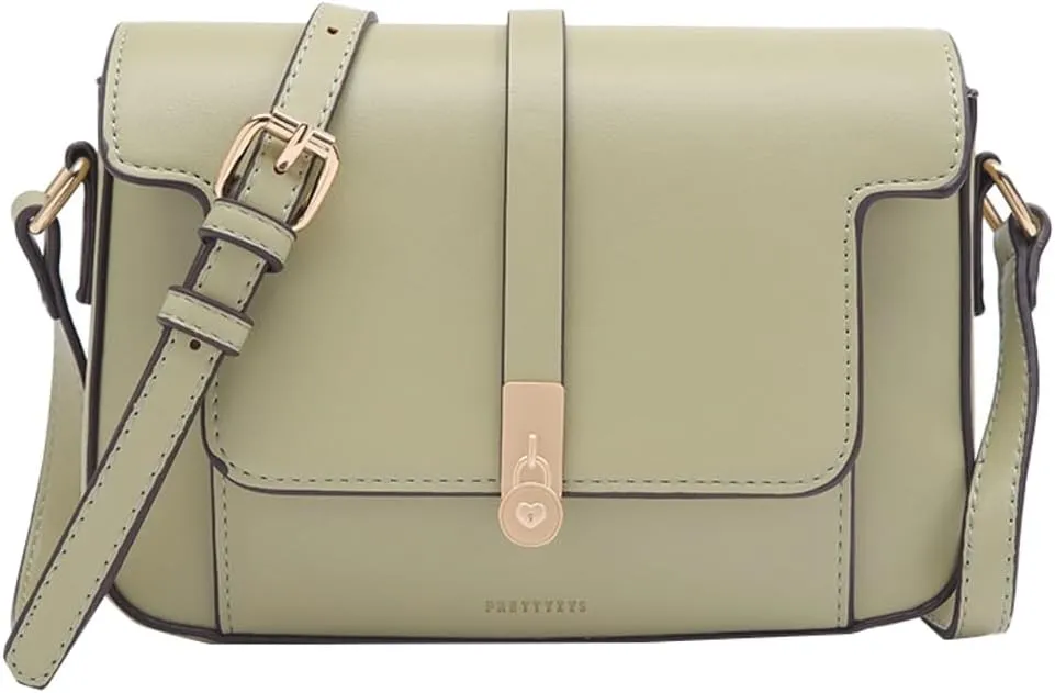 Women's PU Leather Satchel Purse Vintage Small Crossbody Messenger Bag Chic Phone Shoulder Bag Elegant Clutch Handbag