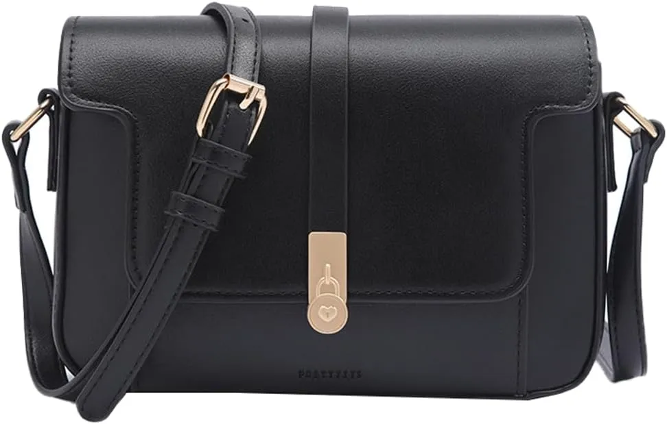 Women's PU Leather Satchel Purse Vintage Small Crossbody Messenger Bag Chic Phone Shoulder Bag Elegant Clutch Handbag