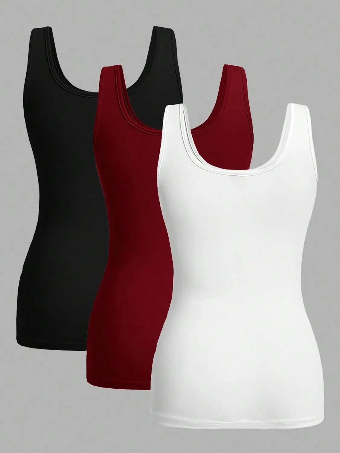 Womens Sleeveless Camisole Tank Tops Blouse Rib-Knit Solid Color Casual Camisole Top