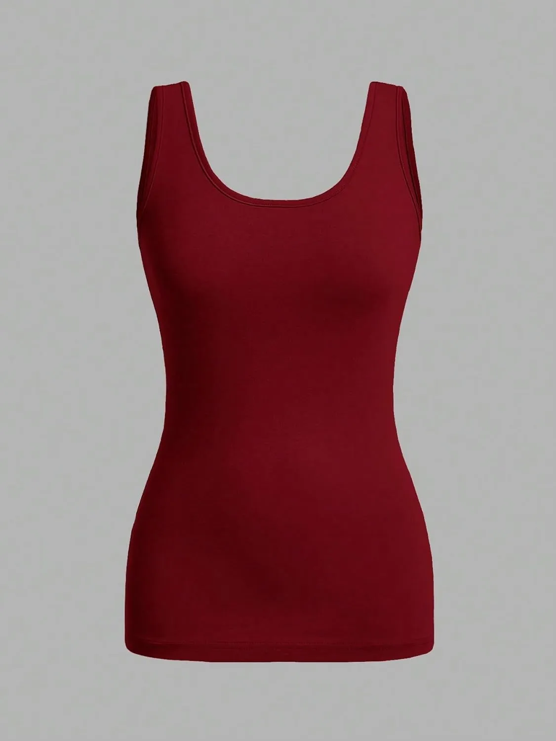 Womens Sleeveless Camisole Tank Tops Blouse Rib-Knit Solid Color Casual Camisole Top