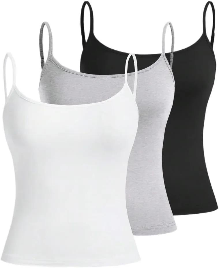 Womens Sleeveless Camisole Tank Tops Blouse Spaghetti Strap Casual Sleeveless Cropped Camisole Top