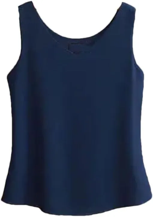 Women's Sleeveless Tank Top Summer Chiffon Shirt Loose Lightweight Blouse Vest