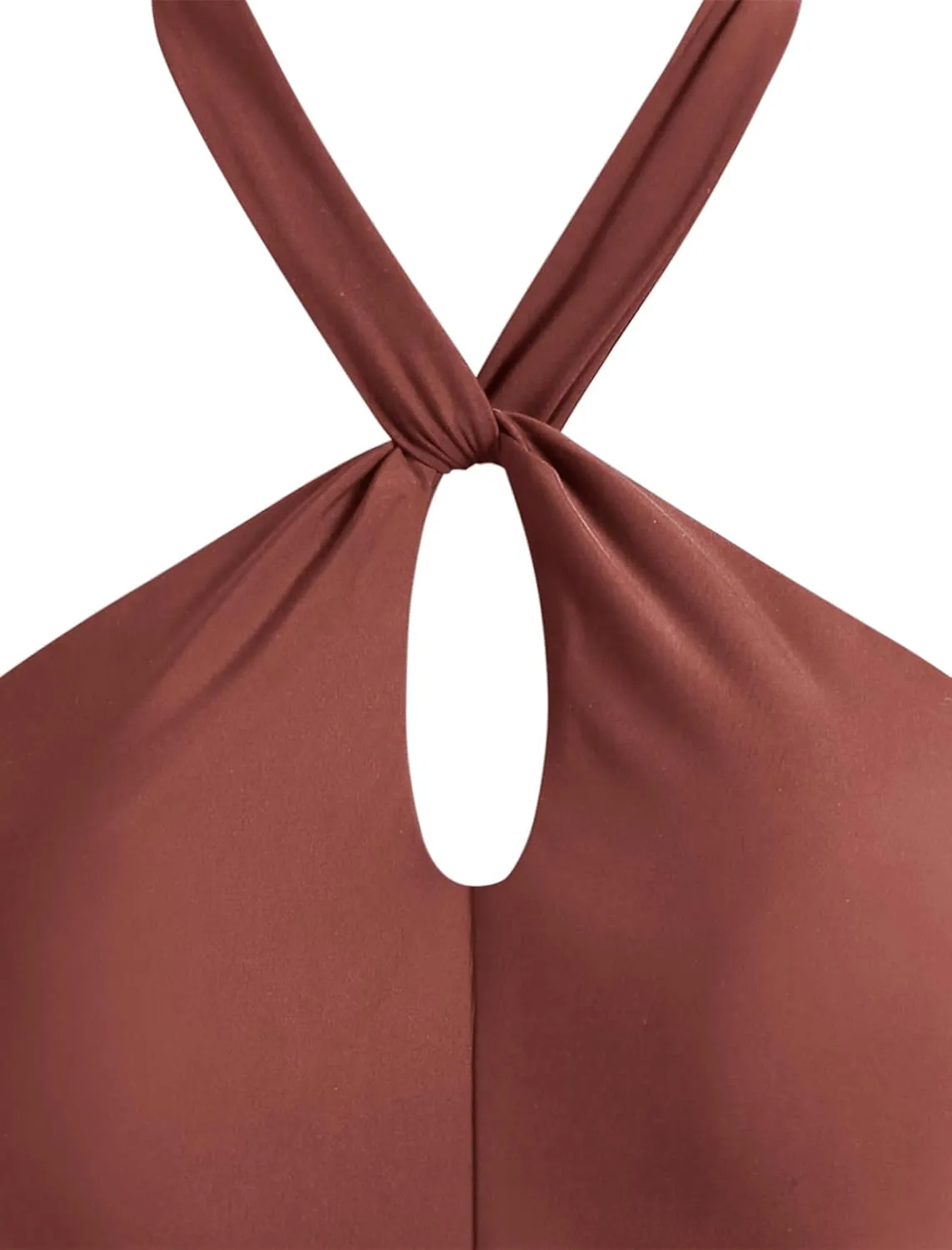ZAFUL Women's Tankini Swimsuits Cut Out Crisscross Tankini Top with High Waisted Bottom Tummy Control Bathing Suit